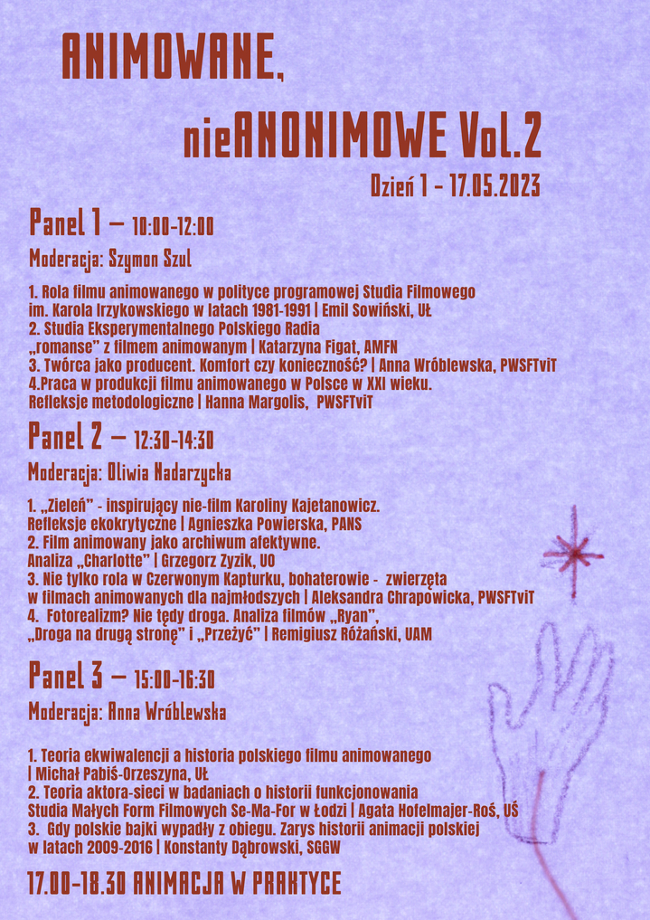 Plakat z harmonogramem wydarzenia